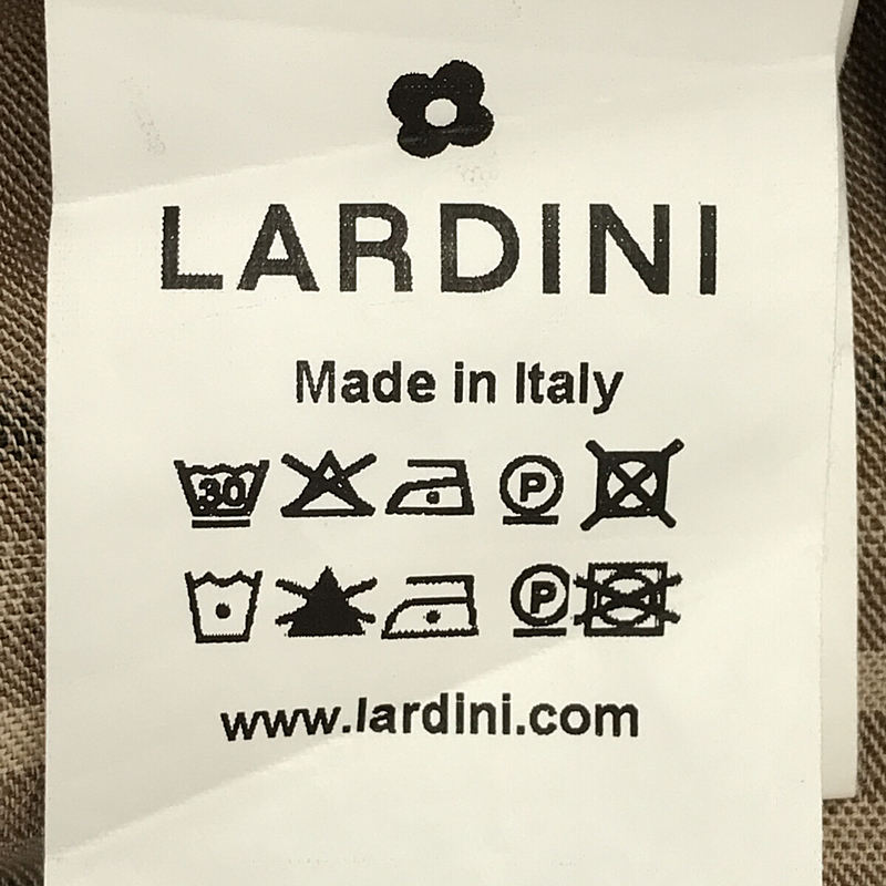 LARDINI / ラルディーニ イタリア製 リネン ストライプ ノッチドラペル 2B テーラード ジャケット ブートニエール付き