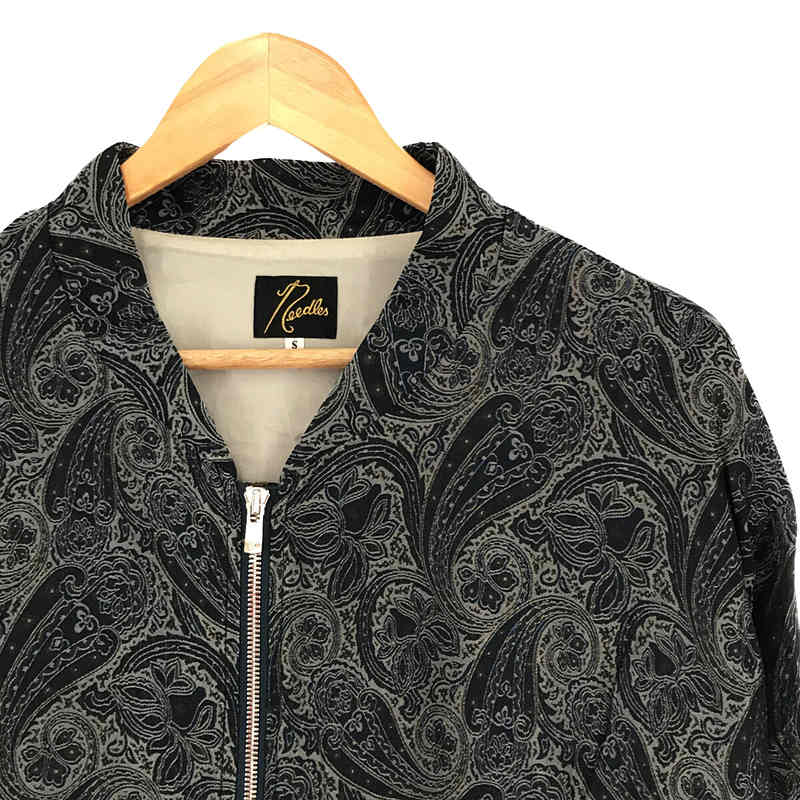 Needles S.C. Sir Coat - Poly/Cu Paisley Jacquard 総柄 総刺繍 ペイズリー ジャガード ノーカラー ジップ