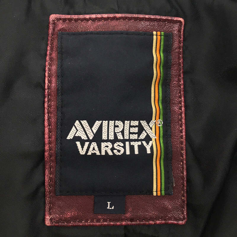 AVIREX / アヴィレックス VARSITY バーシティ ヴィンテージ加工 ラムレザー M-65 タイプ ミリタリー ジャケット