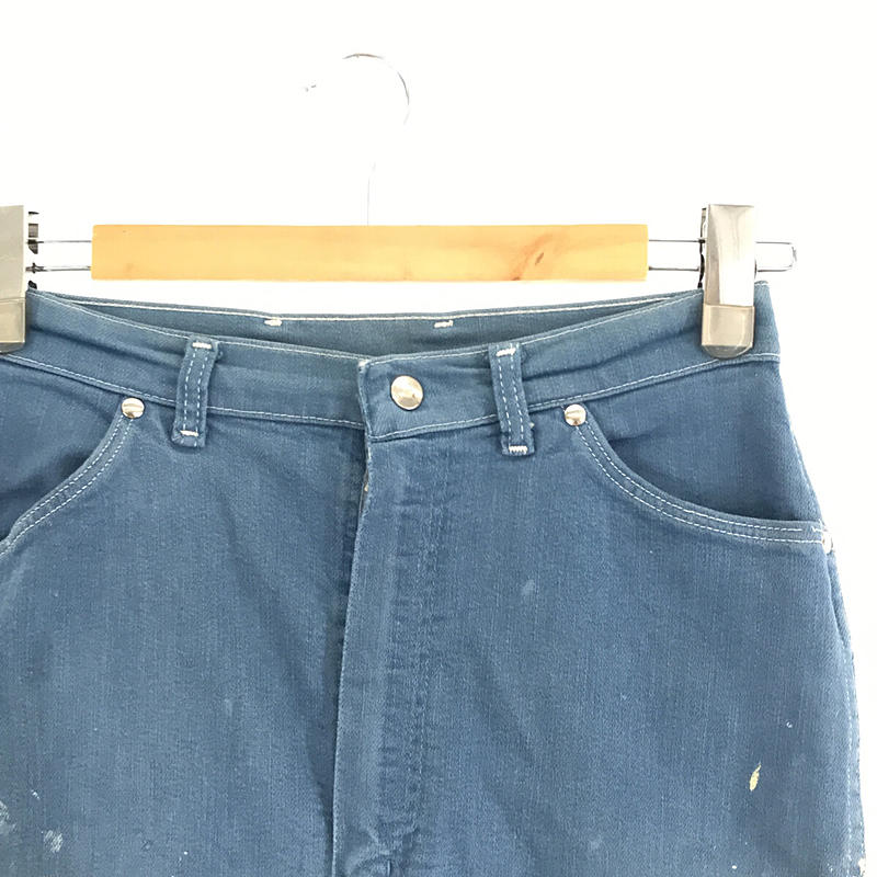 WRANGLER / ラングラー 60s VINTAGE ヴィンテージ USA製 斜めベルプリントタグ MISSES ペンキ ストレッチ スリム デニム パンツ