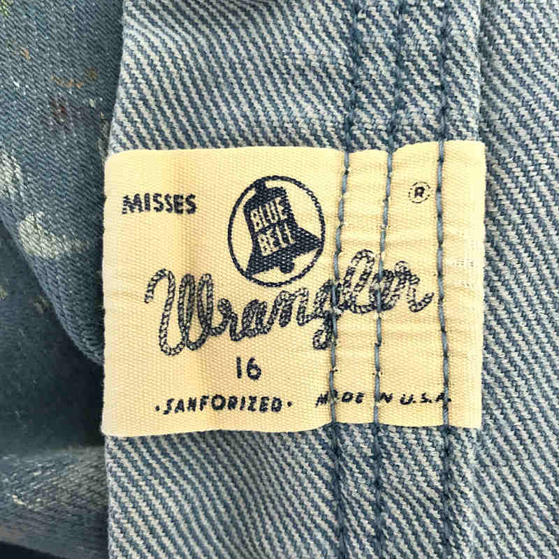 WRANGLER / ラングラー 60s VINTAGE ヴィンテージ USA製 斜めベルプリントタグ MISSES ペンキ ストレッチ スリム デニム パンツ