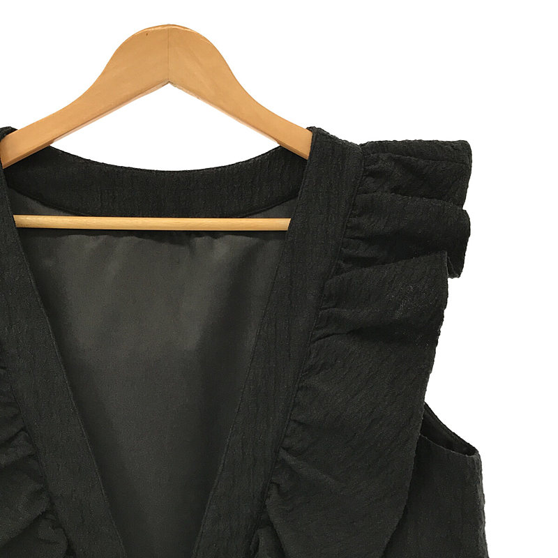 Spick and Span / スピックアンドスパン U by SPICK&SPAN / ユー バイ スピック＆スパン フリル ジャンスカ Vネック ワンピース