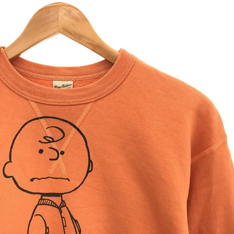 BUZZ RICKSON'S / バズリクソンズ × PEANUTS ピーナッツ コラボ SNOOPY Charlie Brown  チャーリーブラウン プリント クルーネック スウェット