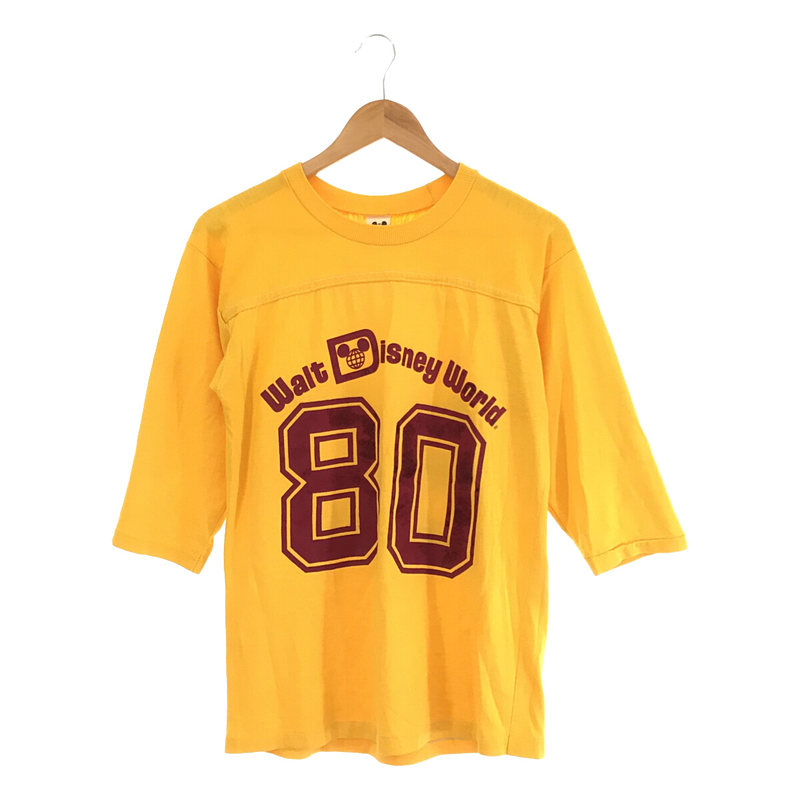 80s ウォルトディズニー ナンバリング 両面 プリント フットボール Tシャツ
