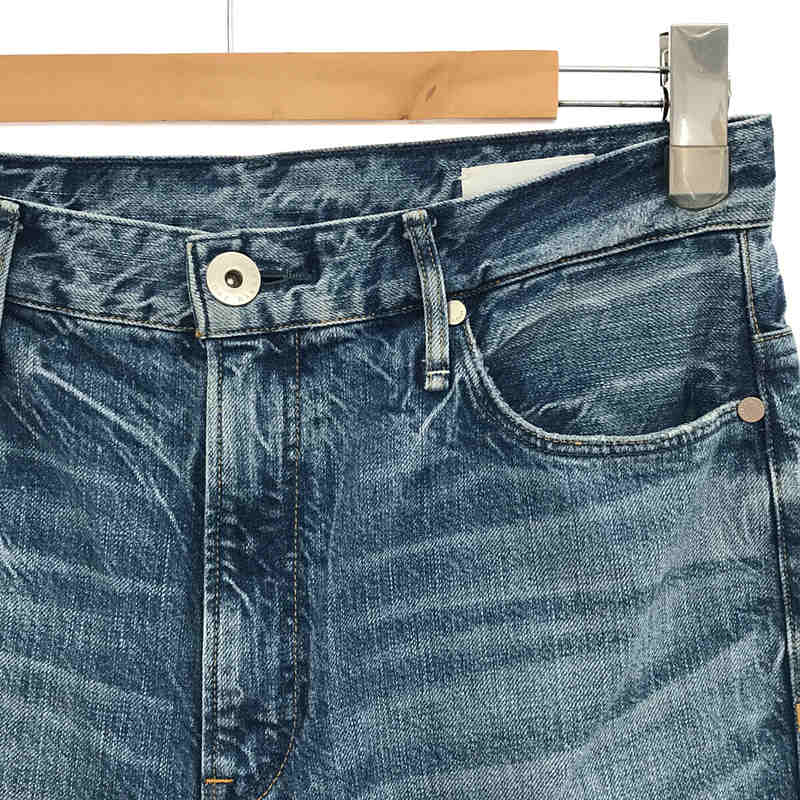 upper hights / アッパーハイツ THE JOE ユーズド加工 コットン ハイライズ テーパード デニム パンツ