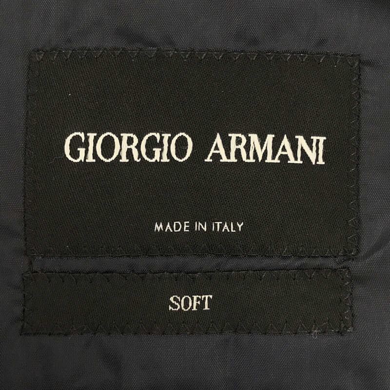 GIORGIO ARMANI / ジョルジオアルマーニ イタリア製 コットン ウール シアサッカー ストライプ  ノッチドラペル サイドベンツ 2B テーラード ジャケット