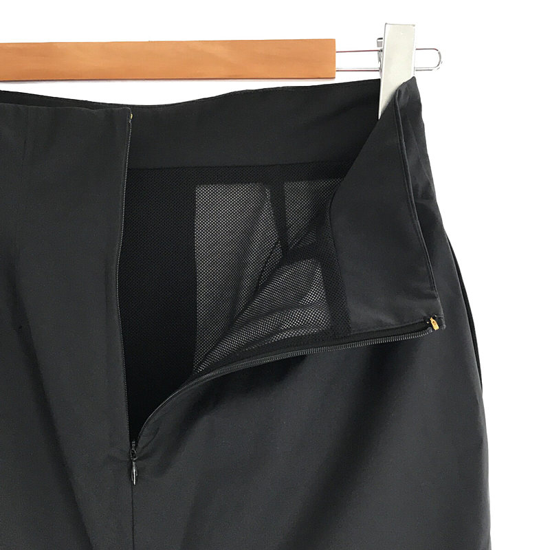 Mame Kurogouchi / マメクロゴウチ Water Repellent Nylon Mini Skirt ベジタブルレザー 異素材切替 スカート