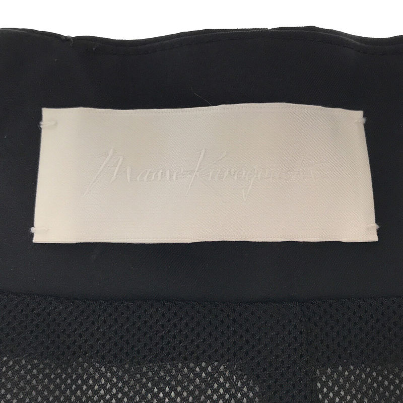 Mame Kurogouchi / マメクロゴウチ Water Repellent Nylon Mini Skirt ベジタブルレザー 異素材切替 スカート