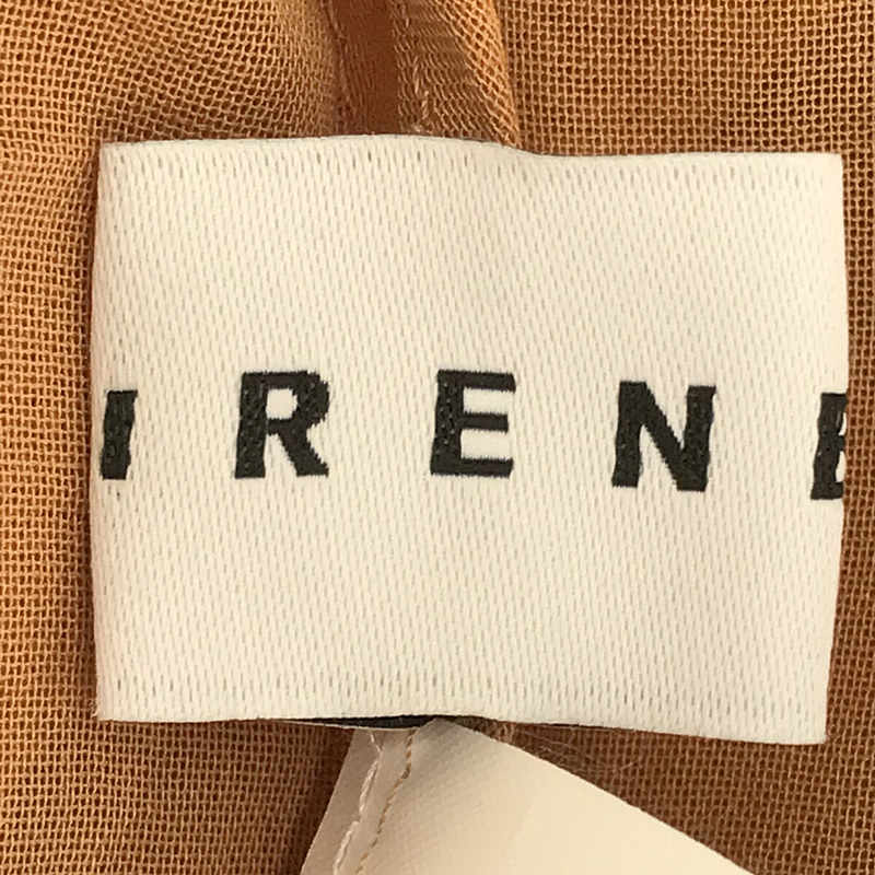 IRENE / アイレネ Cotton Boil Shirt コットン オーガンジー オープンカラー バックスリット シャツ