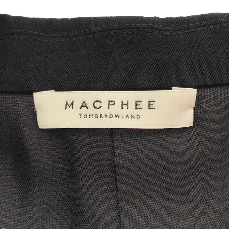 Tomorrowland MACPHEE / トゥモローランドマカフィー ウール ギャバジン 金ボタン ダブルブレスト ジャケット 紺ブレ