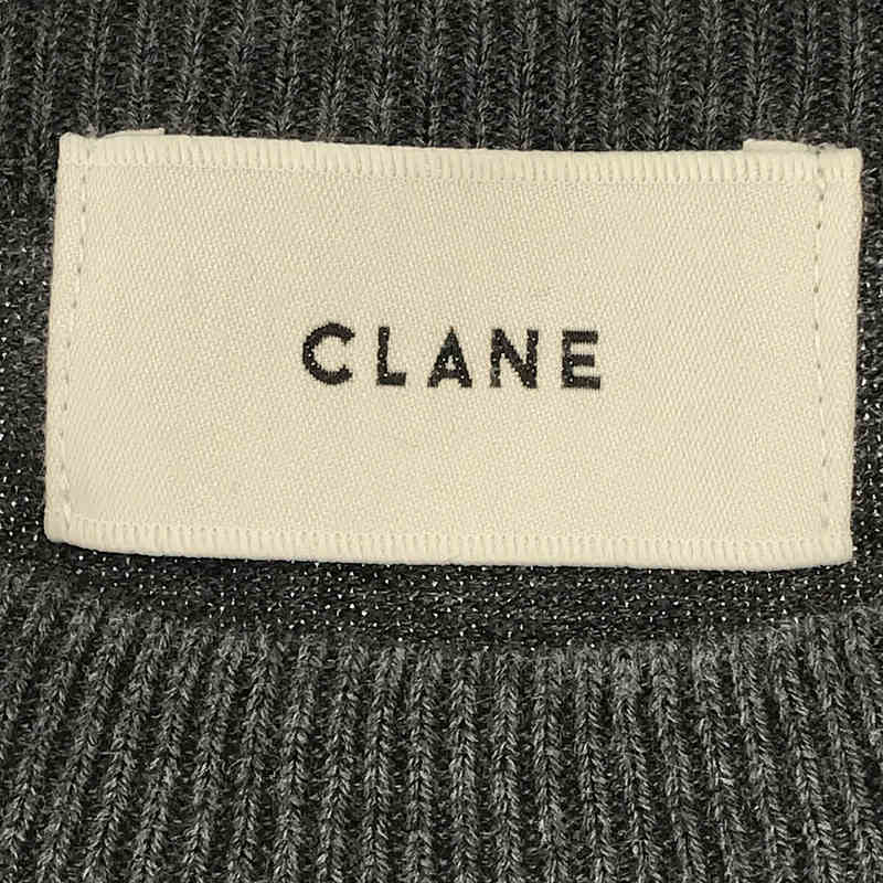 CLANE / クラネ ウール 混紡 バック フリル ニット トップス