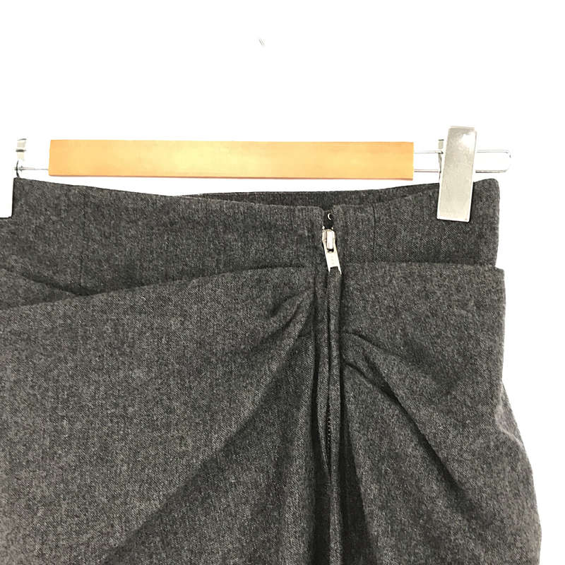 CLANE / クラネ HIGH WAIST DRAPE SKIRT ウール 混紡 ハイウエスト ドレープ スカート