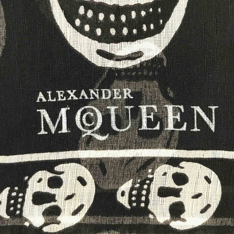 ALEXANDER MCQUEEN / アレキサンダーマックイーン シルク スカル柄 大判 スカーフ