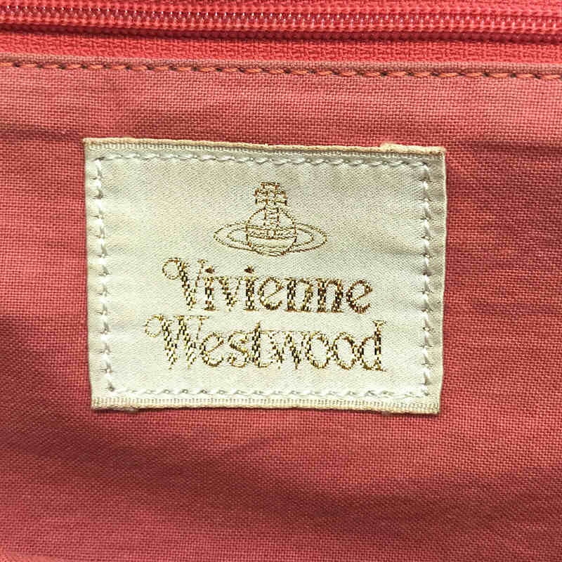 Vivienne Westwood / ヴィヴィアンウエストウッド オーブ フラワープリント レザー切替 キャンバストートバッグ