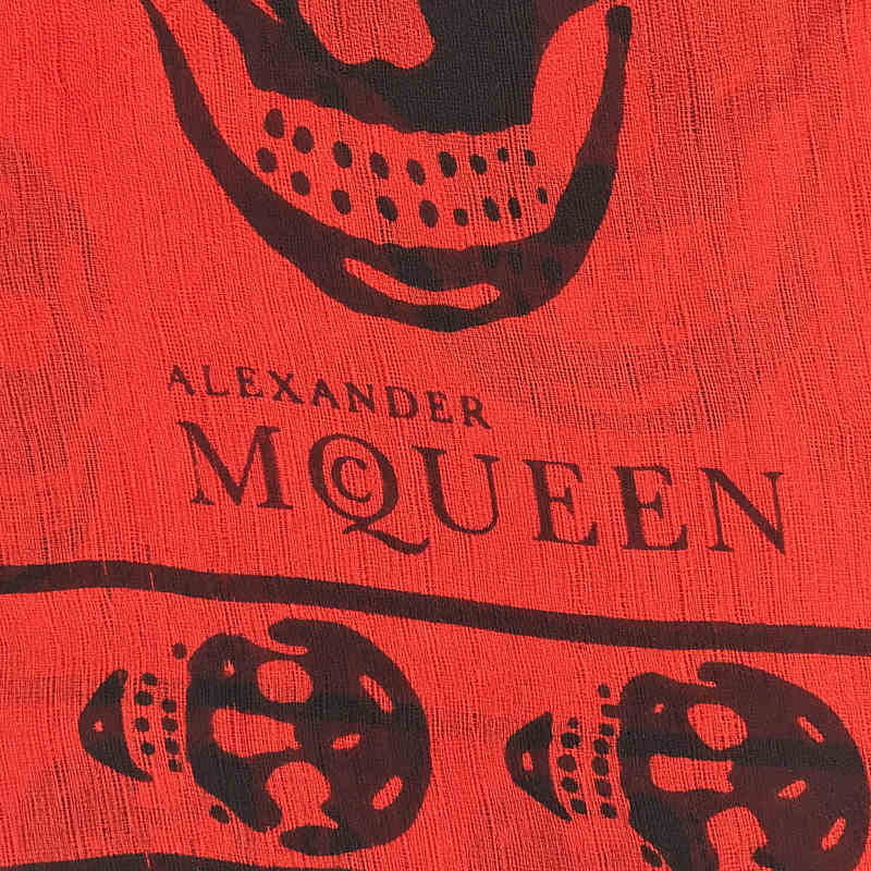 ALEXANDER MCQUEEN / アレキサンダーマックイーン シルク スカル柄 大判 スカーフ