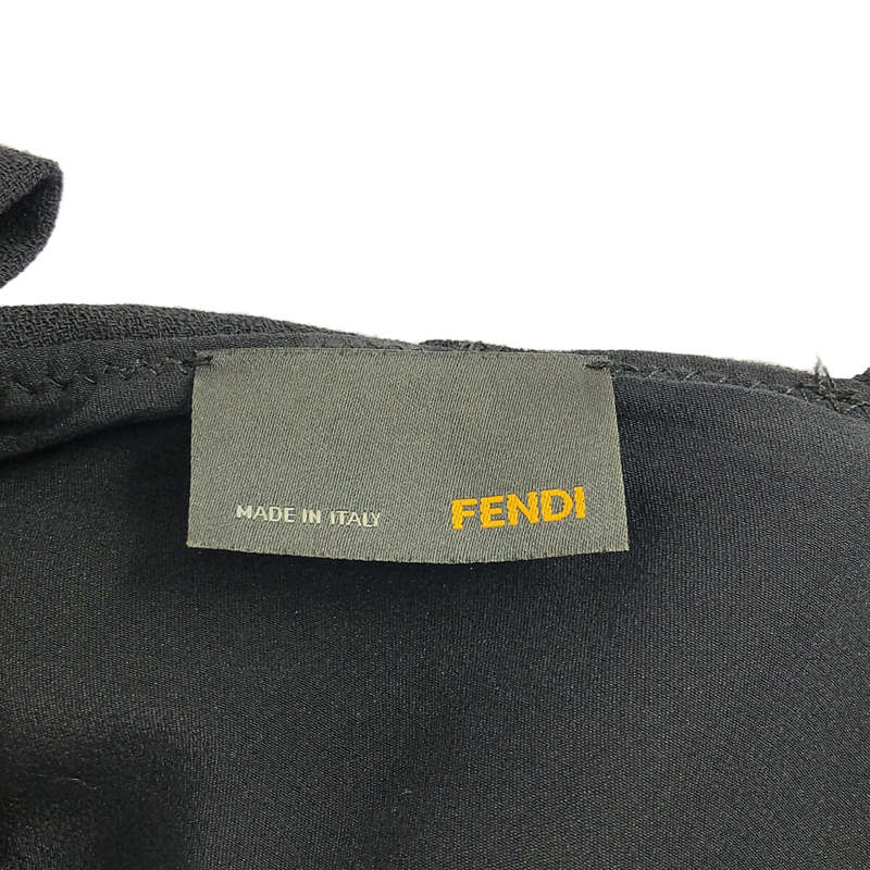 FENDI / フェンディ シルク ワンストラップ アシンメトリー ミニドレス ワンピース