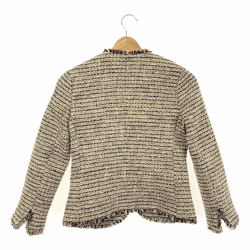 theory / セオリー Preston Tweed Feminine Slim ツィードノーカラージャケット