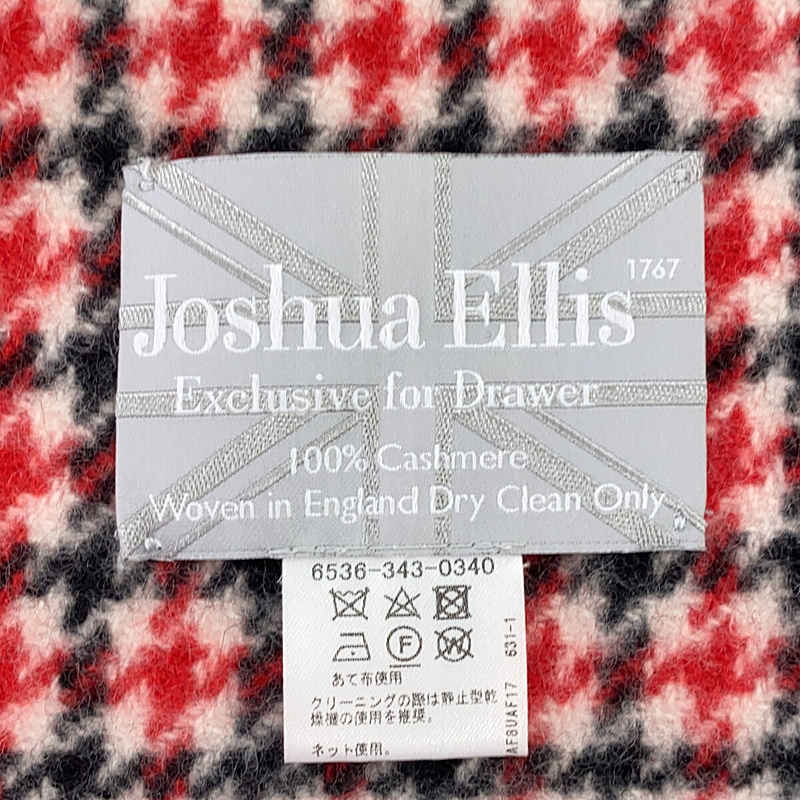 JOSHUA ELLIS / ジョシュアエリス Drawer別注 ハウンドトゥース柄 大判ストール