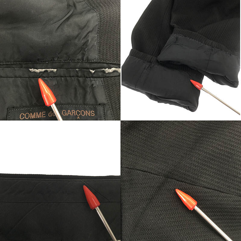 COMME des GARCONS HOMME / コムデギャルソンオム 90s ヴィンテージ 製品洗い アクリル ウール 3B テーラードジャケット スラックス セットアップスーツ