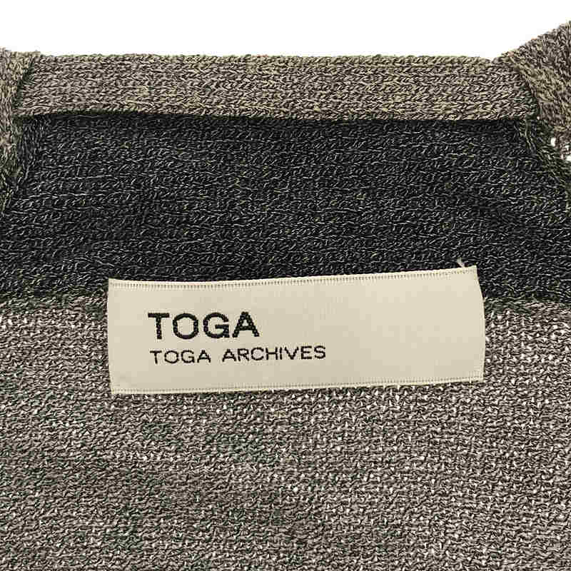 TOGA / トーガ カットアウト コットン ニット カーディガン