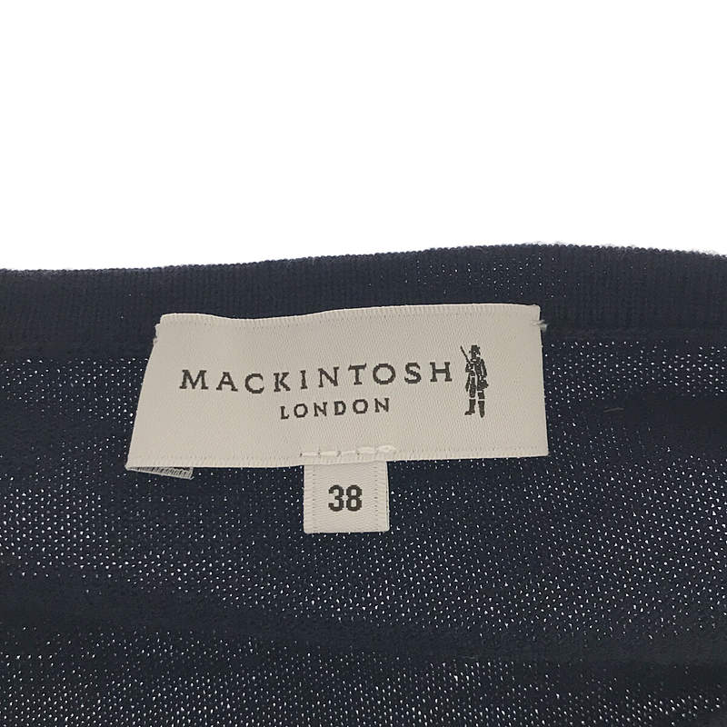 MACKINTOSH LONDON / マッキントッシュロンドン ウール サイドスリット ハイゲージ クルーネックニット