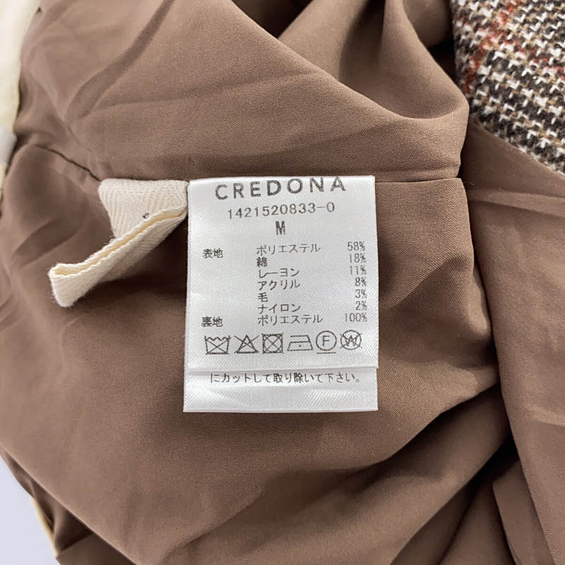 CREDONA / クレドナ ハイウエスト チェックパンツ