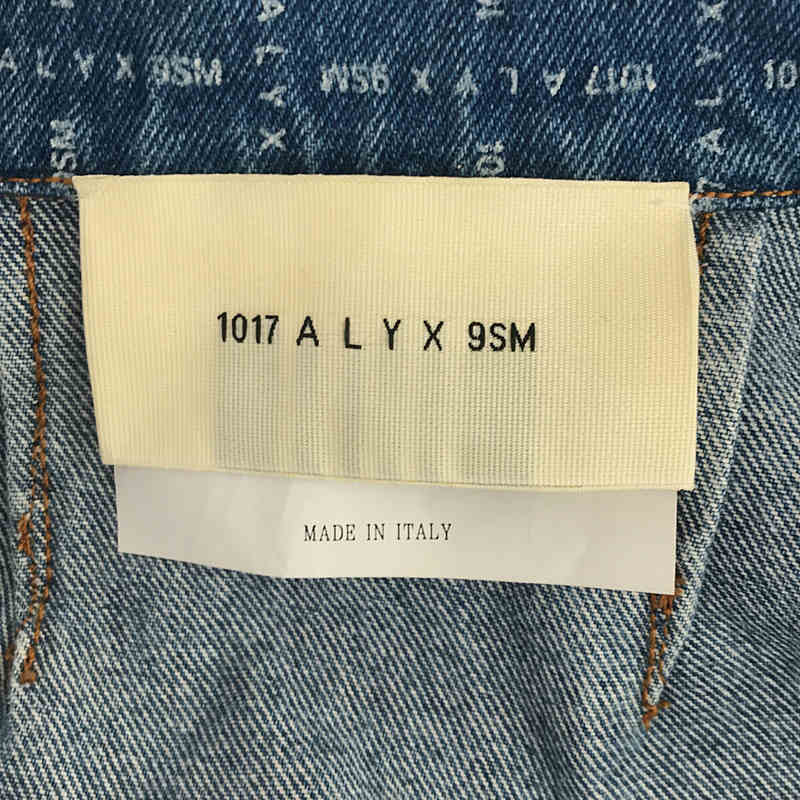 1017 ALYX 9SM / アリクス LOGO CHECK DENIM JACKET / 総ロゴ オーバーデニムジャケット