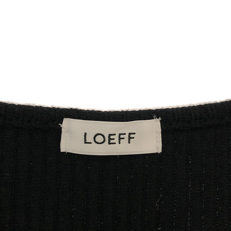 LOEFF / ロエフ コットン リブ リボン Tシャツ