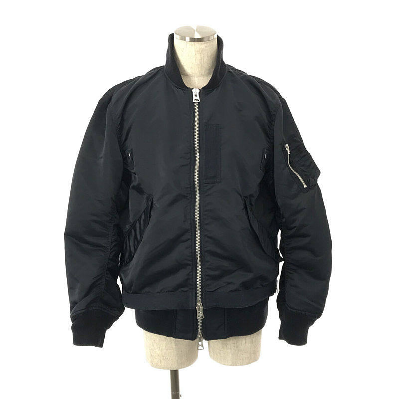 FABRIC COMBO MA-1 BLOUSON / ドッキング レイヤード ボンバー FABRIC COMBO MA-1 BLOUSON / ドッキング レイヤード ボンバー