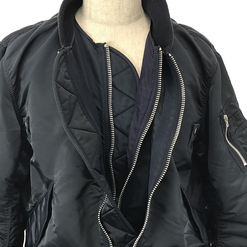 FABRIC COMBO MA-1 BLOUSON / ドッキング レイヤード ボンバー FABRIC COMBO MA-1 BLOUSON / ドッキング レイヤード ボンバー