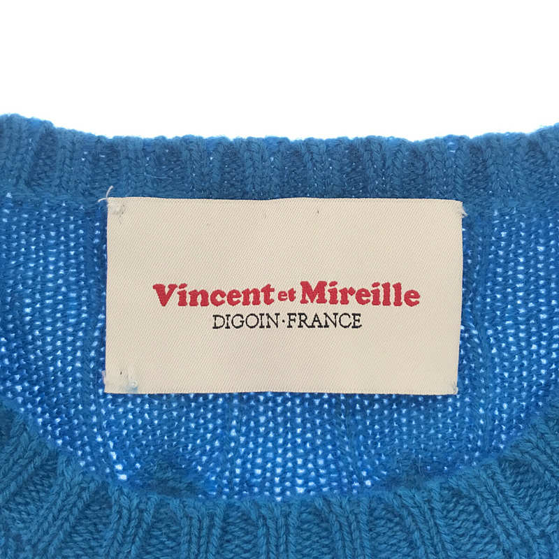 Vincent et Mireille / バンソンエミレイユ クルーネック カシミヤケーブルニット