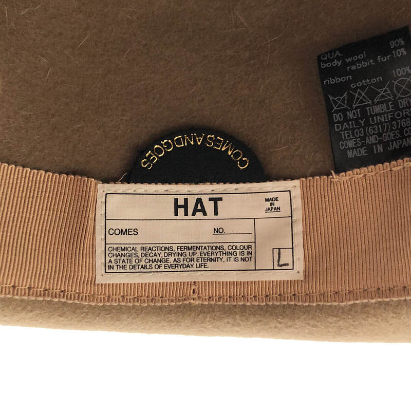 COMESANDGOES / カムズアンドゴーズ TRAVELLER HAT ウール トラベラー ハット