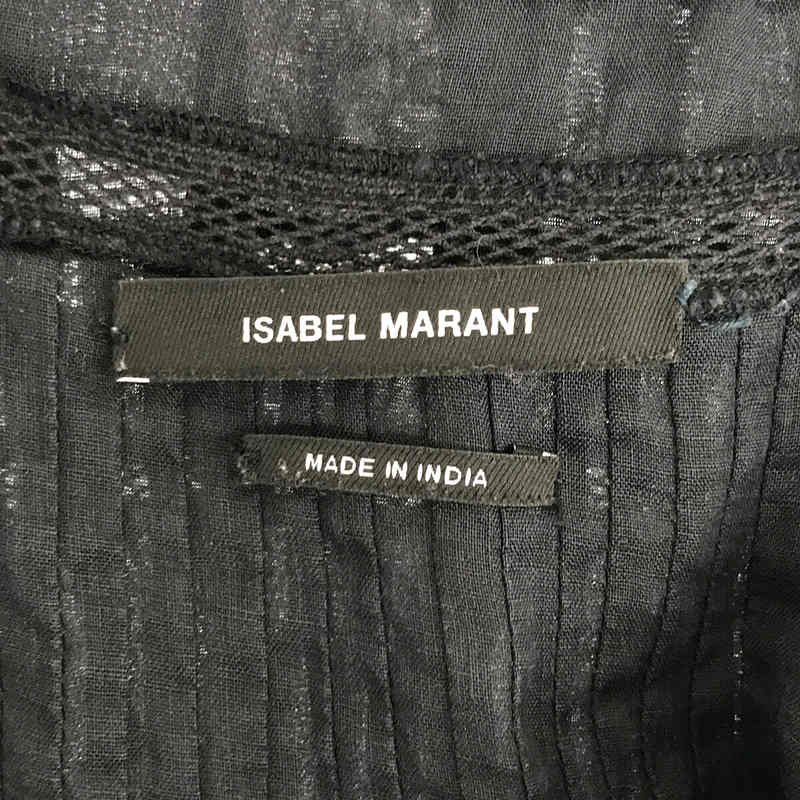 ISABEL MARANT / イザベルマラン ラミー フリル ピンタック ノースリーブ チュニック ブラウス