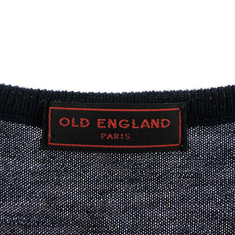 OLD ENGLAND / オールドイングランド ウール クルーネック カーディガン