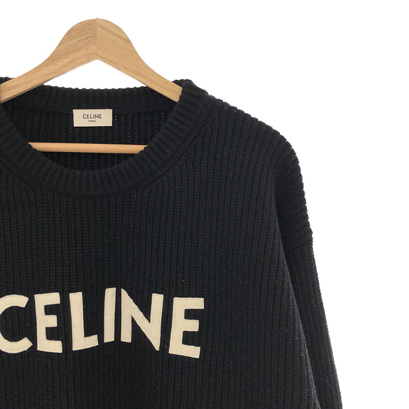 CELINE / セリーヌ Oversized Celine Sweater In Ribbed Wool ニット