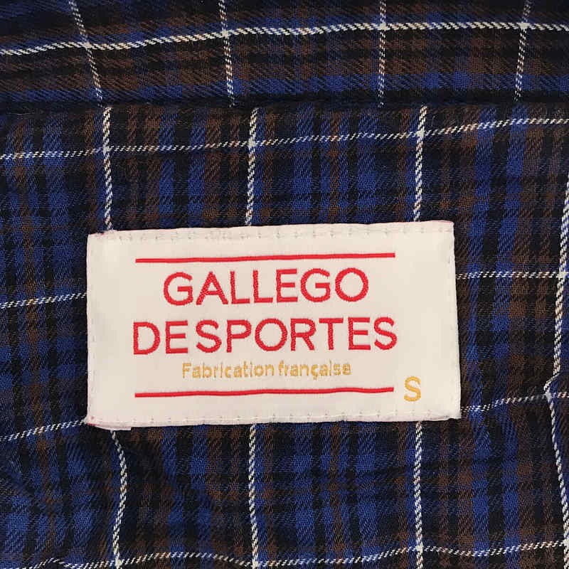 GALLEGO DESPORTES / ギャレゴデスポート チェック ロングシャツ ブラウス