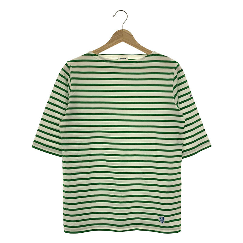 40/2 JERSEY 定番ボートネック5分袖 Tシャツ