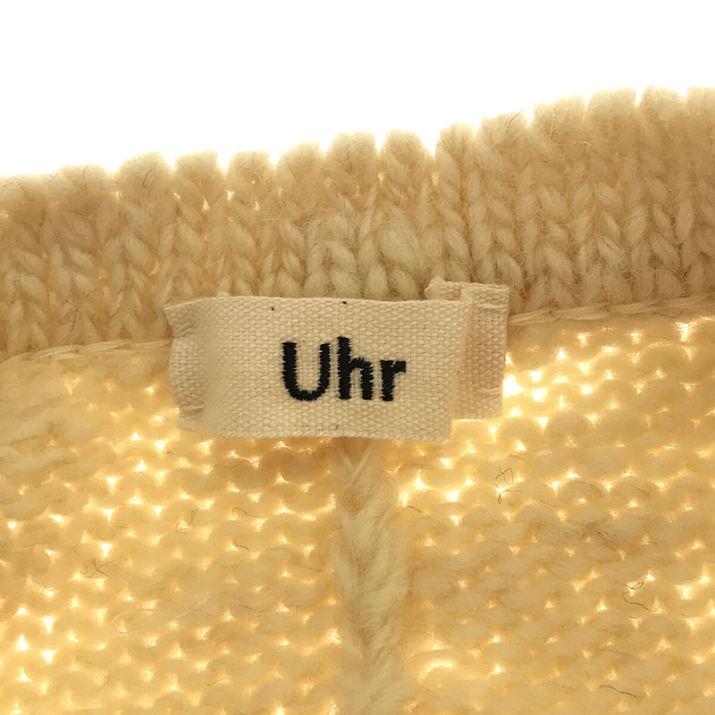 Uhr / ウーア Untrimmed Crew Neck Knit カットオフ クルーネック ニット