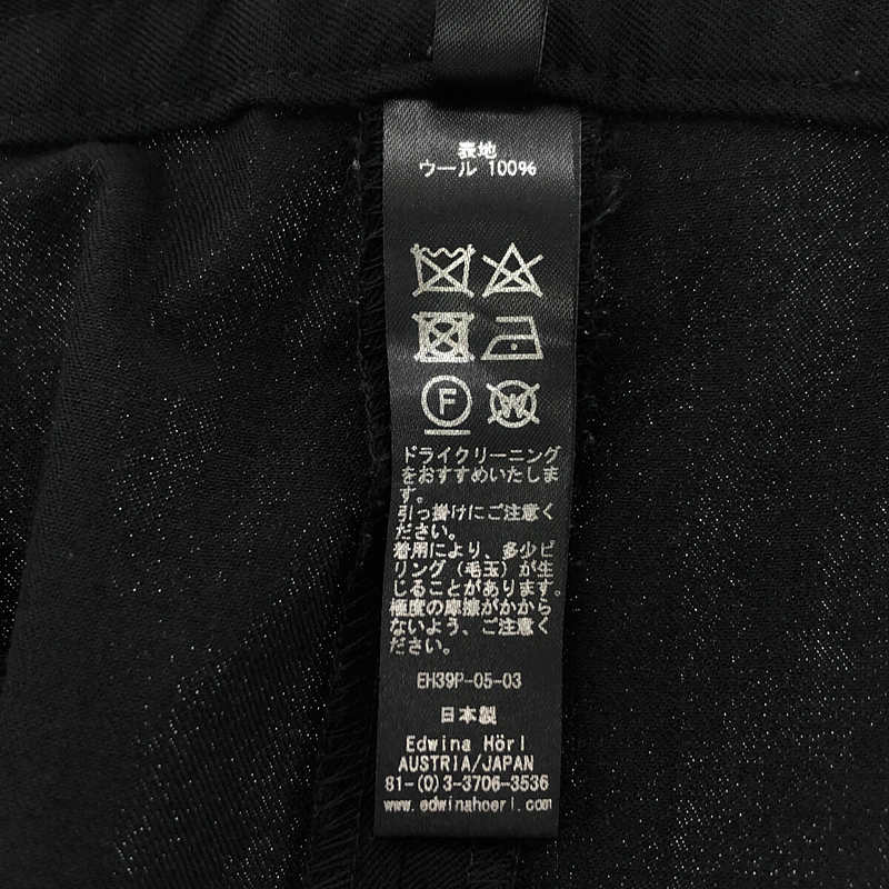 EDWINA HORL / エドウィナホール CORD PANTS / 3タックワイドテーパードパンツ