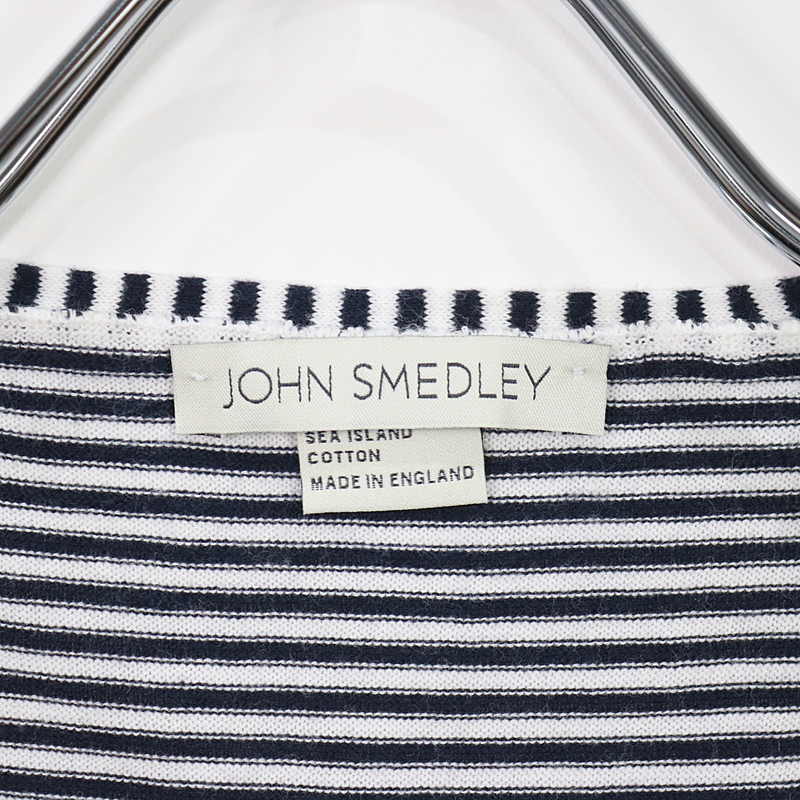 JOHN SMEDLEY / ジョンスメドレー ボーダーVネックニットタンクトップ