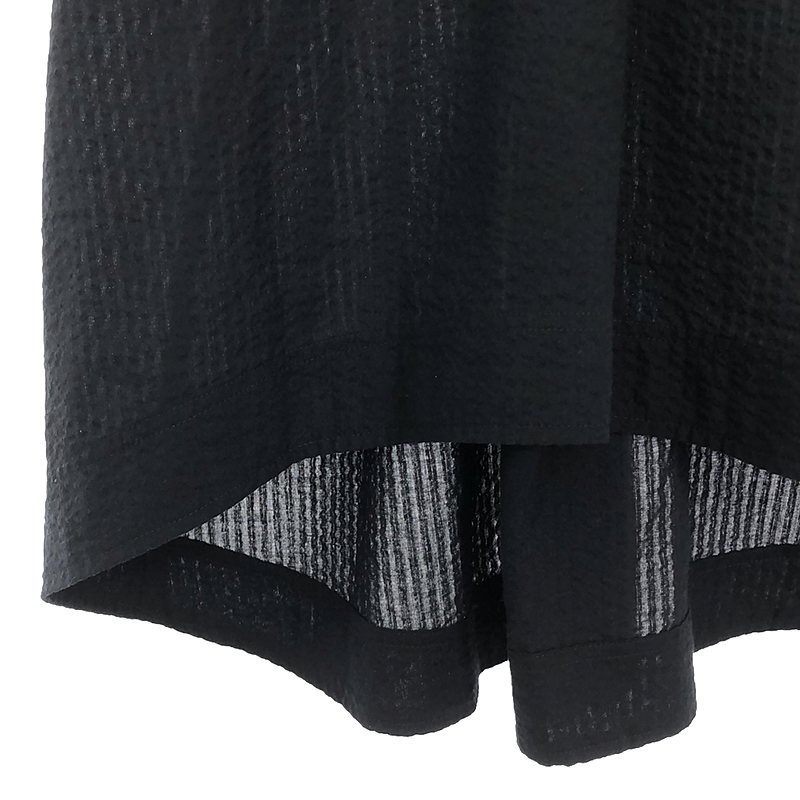 その他 シアサッカー フォルム スリーブ スキッパーブラウス