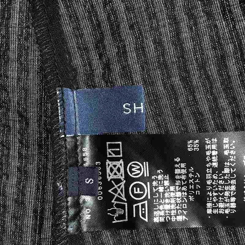 その他 シアサッカー フォルム スリーブ スキッパーブラウス