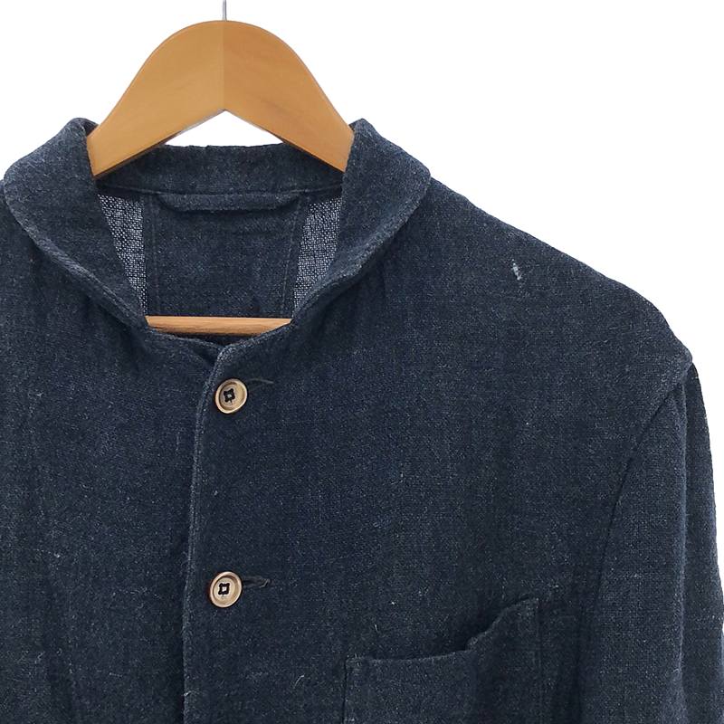 45r / フォーティファイブアール インディゴ リネン シルク ツイードジャケット ユニセックス