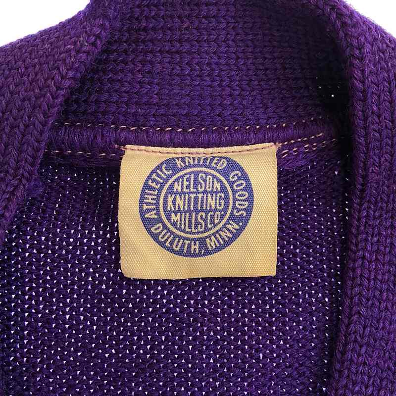 VINTAGE / ヴィンテージ古着 50s〜 NELSON KNITTING MILLS CO. ワッペン レタード Vネック カーディガン