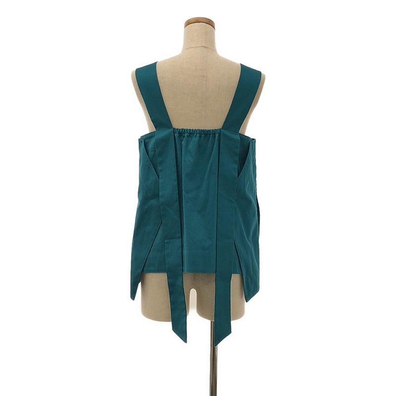 Drawer / ドゥロワー コットンツイルストラップトップス