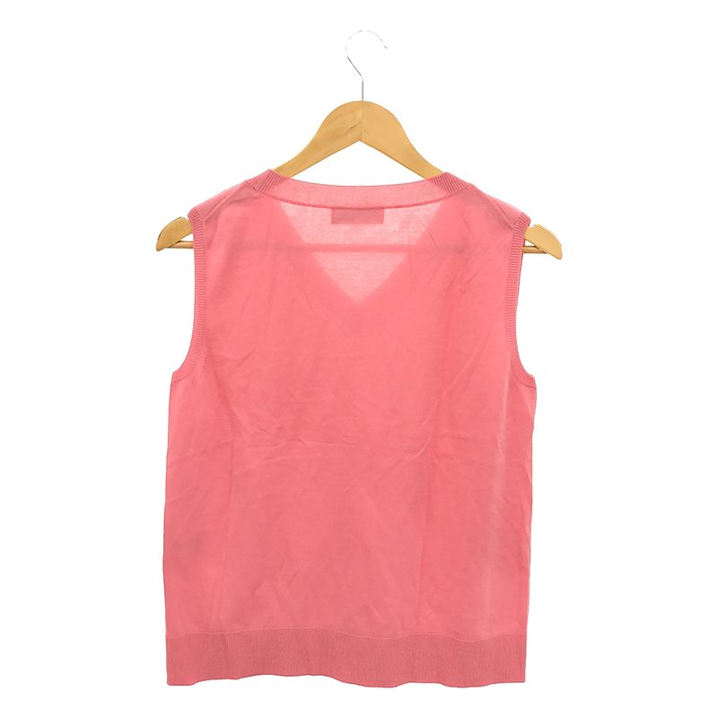 ebure / エブール × Ron Herman ロンハーマン別注 アンサンブル セミハイツイストコットン ハイゲージ Vネック ニットカーディガン / Vネック ニットベスト