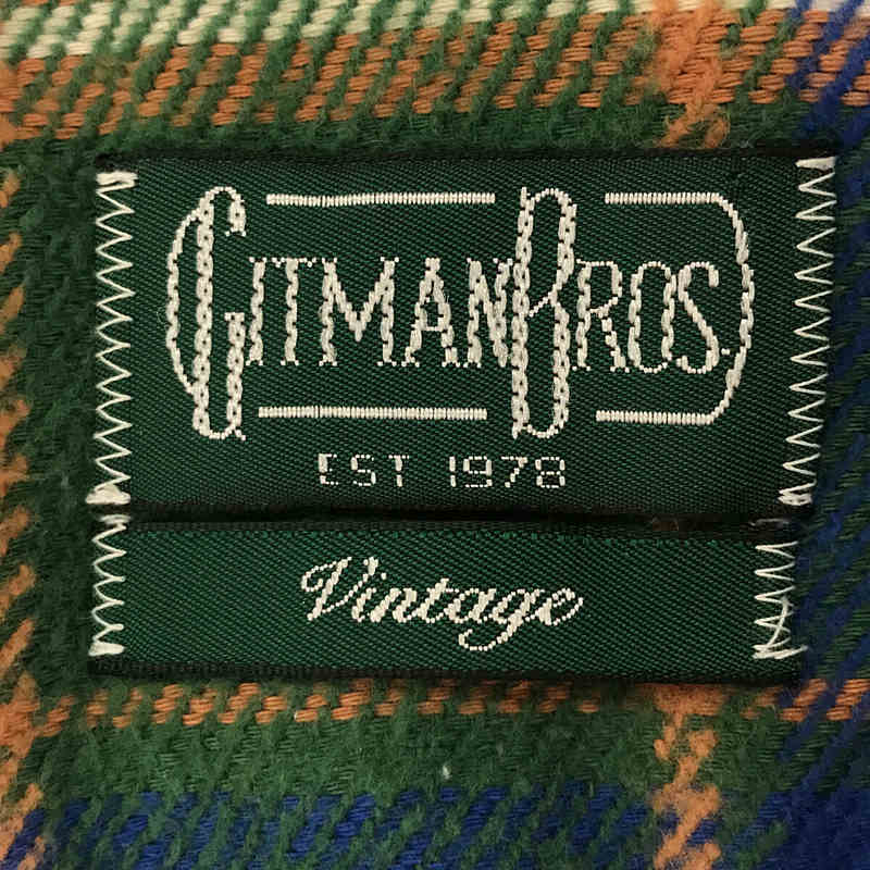 GITMAN VINTAGE / ギットマンヴィンテージ USA製 フランネル チェック シャツ