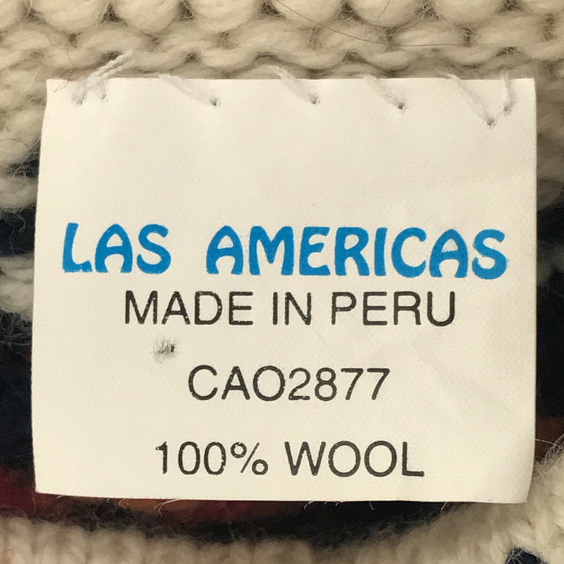 VINTAGE / ヴィンテージ古着 LAS AMERICAS  ペルー製 ビッグシルエット ハイネック プルオーバー ニット