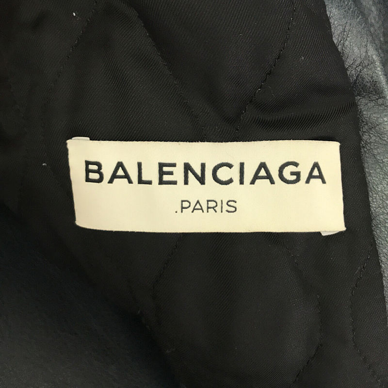 BALENCIAGA / バレンシアガ カウレザー ダブル ライダース ジャケット