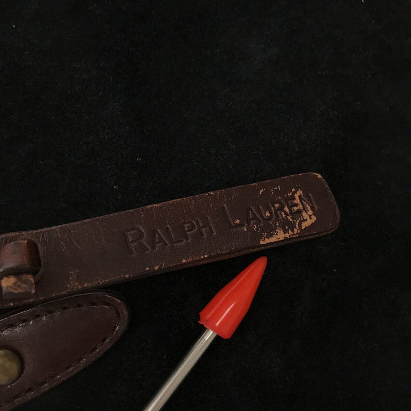 RALPH LAUREN / ラルフローレン Vintage / ヴィンテージ スエード レザー 編み込み ハンドル トートバッグ ロゴチャーム付き